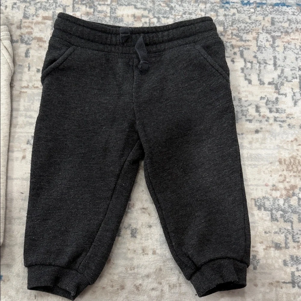 Kids Cozy Jogger Pants - Dark Gray and Light Gray